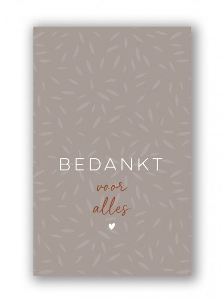 Cadeaukaartje bedankt