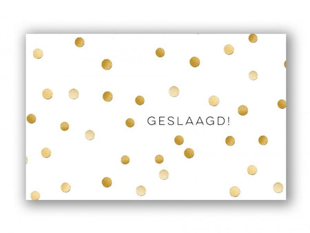 Cadeaukaartje geslaagd