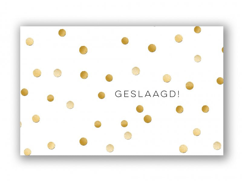 Cadeaukaartje geslaagd