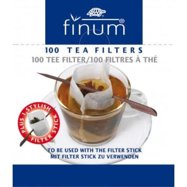 Lege theezakjes met stokje Finum 100 stuks